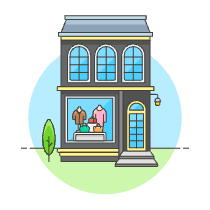 Clothes Shop Illustration from UX Colors Set