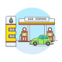 Gas Station Illustration from UX Colors Set