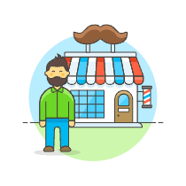 Barber Shop 2 Illustration from UX Colors Set