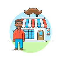 Barber Shop 3 Illustration from UX Colors Set