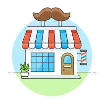 Barbershop Illustration from UX Colors Set