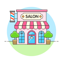 Salon Illustration from UX Colors Set