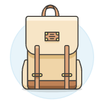2 STRAP Bagpack Illustration from UX Colors Set