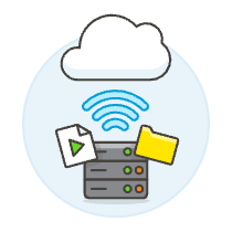 Cloud Connecting 18 Illustration from UX Colors Set