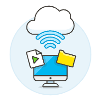 Cloud Connecting 7 Illustration from UX Colors Set