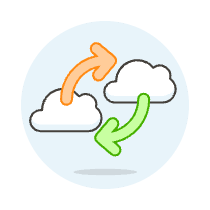Cloud Data Exchange Illustration from UX Colors Set