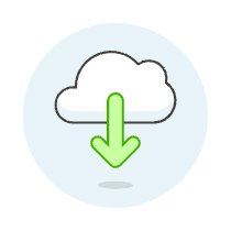 Cloud Download 1 Illustration from UX Colors Set