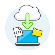 Cloud Download 10 Illustration from UX Colors Set