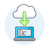 Cloud Download 11 Illustration from UX Colors Set