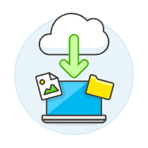 Cloud Download 12 Illustration from UX Colors Set