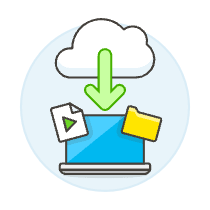 Cloud Download 13 Illustration from UX Colors Set