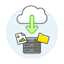 Cloud Download 17 Illustration from UX Colors Set