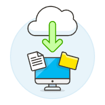 Cloud Download 3 Illustration from UX Colors Set