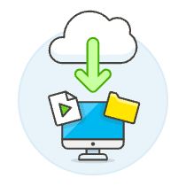 Cloud Download 7 Illustration from UX Colors Set