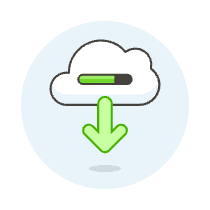 Cloud Downloading Illustration from UX Colors Set