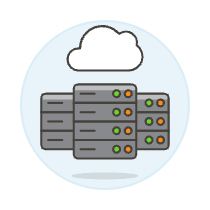 Cloud Server Illustration from UX Colors Set