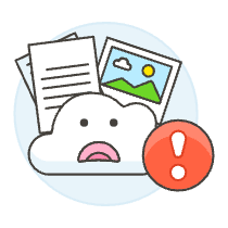 Cloud Storage Warning Illustration from UX Colors Set