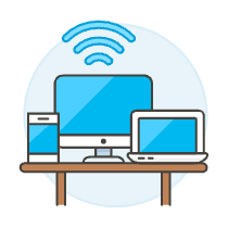 Wifi Direct 1 Illustration from UX Colors Set