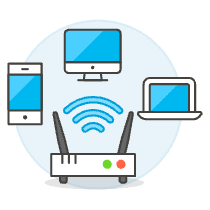Wifi Direct 2 Illustration from UX Colors Set