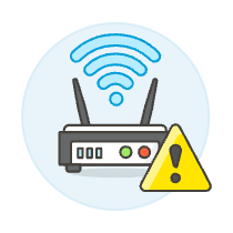 Wifi Signal Warning Illustration from UX Colors Set