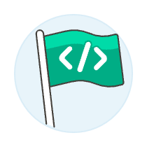 Coding Flag Illustration from UX Colors Set
