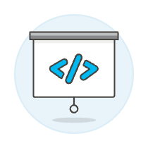 Coding Projector Illustration from UX Colors Set