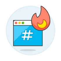 Hastag Burning Illustration from UX Colors Set