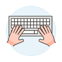 Keyboard Typing 1 Illustration from UX Colors Set