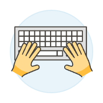 Keyboard Typing 2 Illustration from UX Colors Set