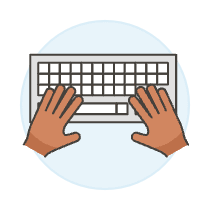 Keyboard Typing 3 Illustration from UX Colors Set