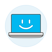 Laptop Smiley 1 Illustration from UX Colors Set