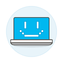 Laptop Smiley 2 Illustration from UX Colors Set