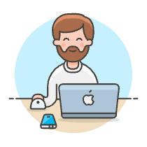 App Developer 1 Illustration from UX Colors Set