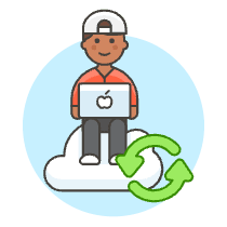 Cloud Developer 3 Illustration from UX Colors Set