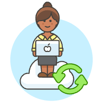 Cloud Developer 6 Illustration from UX Colors Set