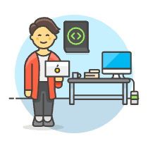 Code Developer 1 2 Illustration from UX Colors Set