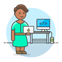 Code Developer 2 5 Illustration from UX Colors Set
