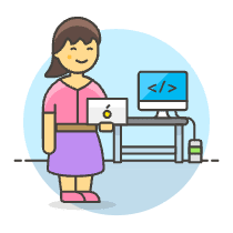 Code Developer 2 6 Illustration from UX Colors Set