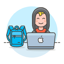 Hacker Backpack 1 Illustration from UX Colors Set