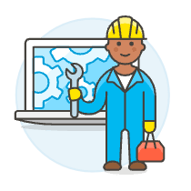 Repair Technician 2 3 Illustration from UX Colors Set