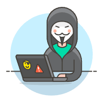 Anonylous Hacker 1 Illustration from UX Colors Set