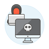 Hacked Pc Illustration from UX Colors Set
