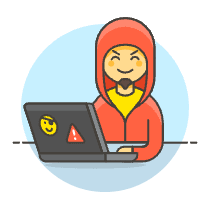 Hacker 2 Illustration from UX Colors Set
