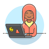 Hacker 6 Illustration from UX Colors Set