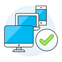 Responsive Checked Illustration from UX Colors Set