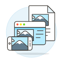 Responsive Content Illustration from UX Colors Set