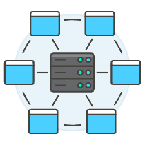 App Servers Illustration from UX Colors Set