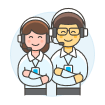 Customer Service 1 Illustration from UX Colors Set