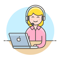 Customer Service Laptop 2 Illustration from UX Colors Set