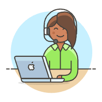 Customer Service Laptop 4 Illustration from UX Colors Set